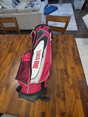 Ohio State Buckeye Red Golf  Bag Man Cave Item